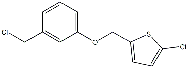 2-chloro-5-[3-(chloromethyl)phenoxymethyl]thiophene Struktur