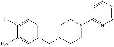 2-chloro-5-{[4-(pyridin-2-yl)piperazin-1-yl]methyl}aniline,,结构式