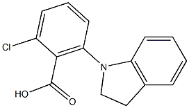 2-chloro-6-(2,3-dihydro-1H-indol-1-yl)benzoic acid 结构式