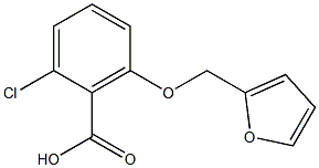 2-chloro-6-(furan-2-ylmethoxy)benzoic acid 化学構造式