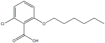 2-chloro-6-(hexyloxy)benzoic acid 化学構造式