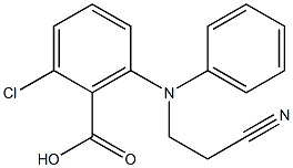 2-chloro-6-[(2-cyanoethyl)(phenyl)amino]benzoic acid Structure