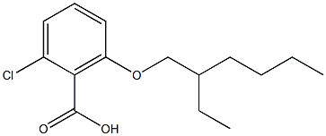 2-chloro-6-[(2-ethylhexyl)oxy]benzoic acid Structure