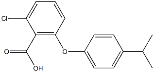 2-chloro-6-[4-(propan-2-yl)phenoxy]benzoic acid 化学構造式
