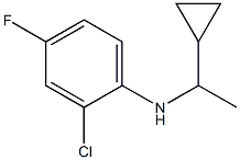 2-chloro-N-(1-cyclopropylethyl)-4-fluoroaniline Structure