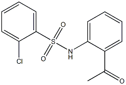 2-chloro-N-(2-acetylphenyl)benzene-1-sulfonamide 化学構造式