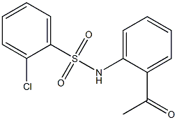  2-chloro-N-(2-acetylphenyl)benzene-1-sulfonamide