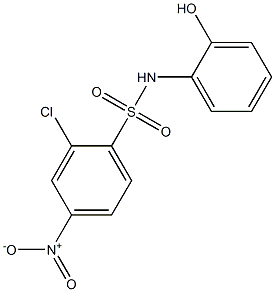 2-chloro-N-(2-hydroxyphenyl)-4-nitrobenzene-1-sulfonamide 结构式