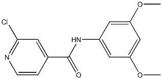 2-chloro-N-(3,5-dimethoxyphenyl)pyridine-4-carboxamide 结构式