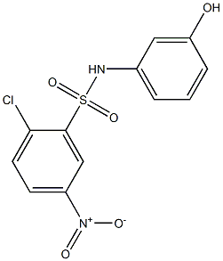 2-chloro-N-(3-hydroxyphenyl)-5-nitrobenzene-1-sulfonamide,,结构式