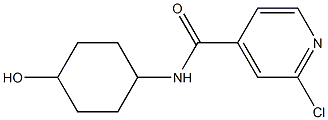 2-chloro-N-(4-hydroxycyclohexyl)pyridine-4-carboxamide,,结构式