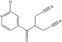 2-chloro-N,N-bis(cyanomethyl)pyridine-4-carboxamide 化学構造式