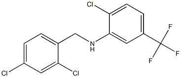 2-chloro-N-[(2,4-dichlorophenyl)methyl]-5-(trifluoromethyl)aniline Structure