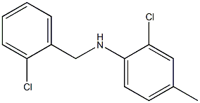 2-chloro-N-[(2-chlorophenyl)methyl]-4-methylaniline Structure