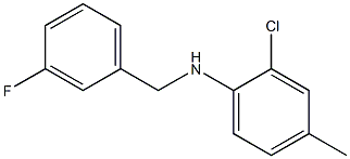  2-chloro-N-[(3-fluorophenyl)methyl]-4-methylaniline