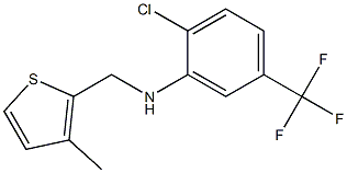 2-chloro-N-[(3-methylthiophen-2-yl)methyl]-5-(trifluoromethyl)aniline 结构式