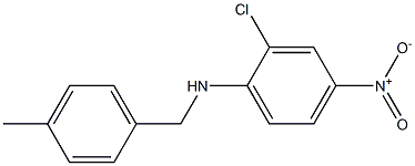 2-chloro-N-[(4-methylphenyl)methyl]-4-nitroaniline,,结构式