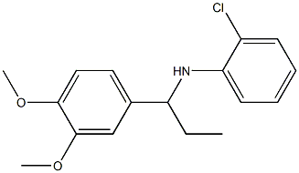 2-chloro-N-[1-(3,4-dimethoxyphenyl)propyl]aniline,,结构式