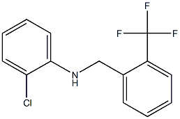 2-chloro-N-{[2-(trifluoromethyl)phenyl]methyl}aniline 结构式