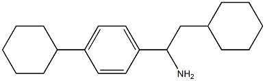 2-cyclohexyl-1-(4-cyclohexylphenyl)ethan-1-amine Struktur