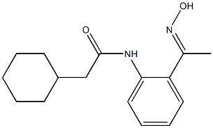 2-cyclohexyl-N-{2-[1-(hydroxyimino)ethyl]phenyl}acetamide,,结构式