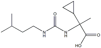 2-cyclopropyl-2-({[(3-methylbutyl)amino]carbonyl}amino)propanoic acid,,结构式