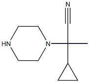 2-cyclopropyl-2-(piperazin-1-yl)propanenitrile 结构式