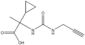 2-cyclopropyl-2-{[(prop-2-ynylamino)carbonyl]amino}propanoic acid Struktur