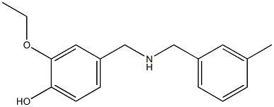 2-ethoxy-4-({[(3-methylphenyl)methyl]amino}methyl)phenol 结构式