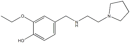 2-ethoxy-4-({[2-(pyrrolidin-1-yl)ethyl]amino}methyl)phenol Structure