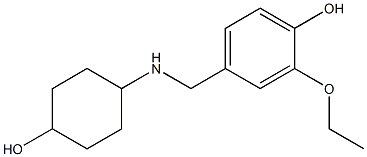 2-ethoxy-4-{[(4-hydroxycyclohexyl)amino]methyl}phenol Structure