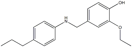 2-ethoxy-4-{[(4-propylphenyl)amino]methyl}phenol,,结构式