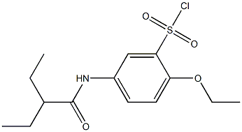 2-ethoxy-5-(2-ethylbutanamido)benzene-1-sulfonyl chloride Structure