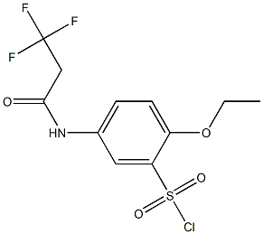 2-ethoxy-5-(3,3,3-trifluoropropanamido)benzene-1-sulfonyl chloride Structure