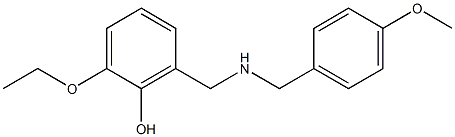 2-ethoxy-6-({[(4-methoxyphenyl)methyl]amino}methyl)phenol 化学構造式