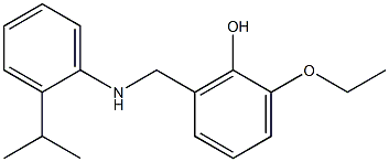 2-ethoxy-6-({[2-(propan-2-yl)phenyl]amino}methyl)phenol 结构式