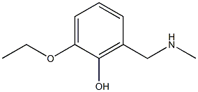 2-ethoxy-6-[(methylamino)methyl]phenol,,结构式