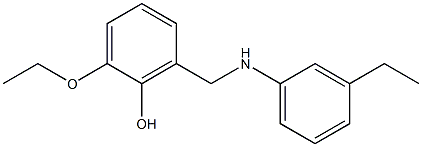 2-ethoxy-6-{[(3-ethylphenyl)amino]methyl}phenol Structure