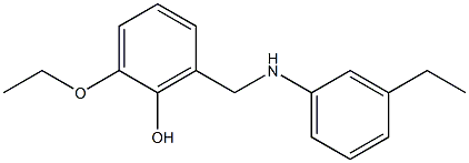 2-ethoxy-6-{[(3-ethylphenyl)amino]methyl}phenol Struktur