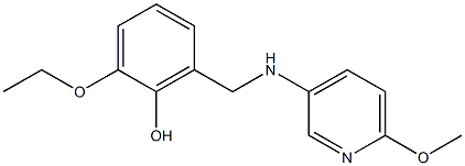 2-ethoxy-6-{[(6-methoxypyridin-3-yl)amino]methyl}phenol Struktur