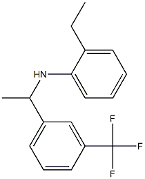 2-ethyl-N-{1-[3-(trifluoromethyl)phenyl]ethyl}aniline 结构式