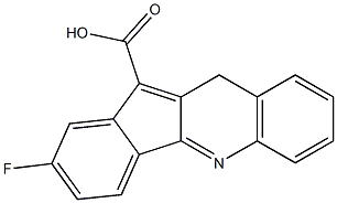 2-fluoro-10H-indeno[1,2-b]quinoline-11-carboxylic acid 结构式