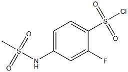 2-fluoro-4-[(methylsulfonyl)amino]benzenesulfonyl chloride 化学構造式