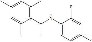 2-fluoro-4-methyl-N-[1-(2,4,6-trimethylphenyl)ethyl]aniline Structure