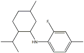 2-fluoro-4-methyl-N-[5-methyl-2-(propan-2-yl)cyclohexyl]aniline Structure
