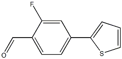 2-fluoro-4-thien-2-ylbenzaldehyde 结构式