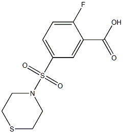 2-fluoro-5-(thiomorpholine-4-sulfonyl)benzoic acid Structure