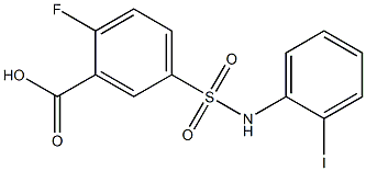 2-fluoro-5-[(2-iodophenyl)sulfamoyl]benzoic acid Structure