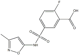 2-fluoro-5-[(3-methyl-1,2-oxazol-5-yl)sulfamoyl]benzoic acid Structure