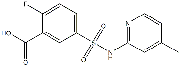 2-fluoro-5-[(4-methylpyridin-2-yl)sulfamoyl]benzoic acid 结构式